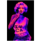I Love CA - Marilyn Monroe Blacklight (Non Flocked)